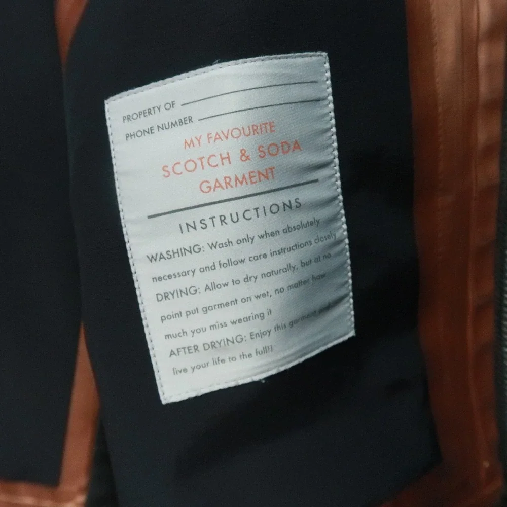 Scotch Soda Jacket Mens Medium Green Full Zip Snap Waterproof Waxed‎ - Picture 6 of 13